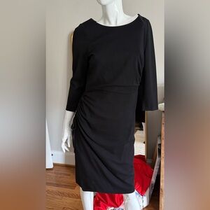 Etcetera Elegant Black Dress with Tie Side Ruching.